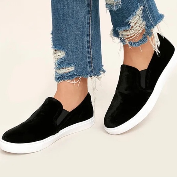 Steve Madden Slip- On Sneakers Velour - Picture 1 of 6